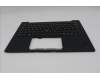 Lenovo 5M11S09554 C-Cover with keyboard, German, Black, Backlight, UK