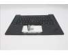 Lenovo 5M11S16207 C-Cover with keyboard, German, Black, Backlight, UK