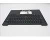 Lenovo 5M11S16207 C-Cover with keyboard, German, Black, Backlight, UK