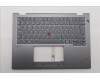 Lenovo 5M11S30355 C-Cover with keyboard, Hungarian, Luna Grey, Backlight, No World Face Camera, Heat Staking, UK