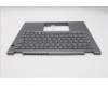 Lenovo 5M11S30358 C-Cover with keyboard, Icelandic, Luna Grey, Backlight, No World Face Camera, Heat Staking, UK