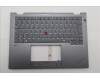 Lenovo 5M11S30511 C-Cover with keyboard, Italian, Luna Grey, Backlight, World Face Camera, Heat Staking, UK