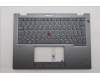 Lenovo 5M11S30535 C-Cover with keyboard, Switzerland, Luna Grey, Backlight, World Face Camera, Heat Staking, UK