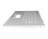 6B.A4VN2.014 Original Acer Tastatur inkl. Topcase DE (deutsch) silber/silber mit Backlight