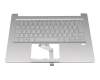 6B.HSEN2.046 Original Acer Tastatur inkl. Topcase DE (deutsch) silber/silber mit Backlight