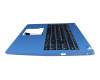 6BHS6N2014 Original Acer Tastatur inkl. Topcase DE (deutsch) schwarz/blau
