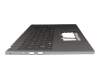 6BKTHN8016 Original Acer Tastatur inkl. Topcase DE (deutsch) grau/grau mit Backlight