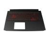 6BQAPN2015 Original Acer Tastatur inkl. Topcase CH (schweiz) schwarz/rot/schwarz mit Backlight