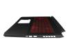 6BQAPN2015 Original Acer Tastatur inkl. Topcase CH (schweiz) schwarz/rot/schwarz mit Backlight