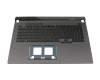 713RX-2F Original Asus Tastatur inkl. Topcase DE (deutsch) schwarz/grau mit Backlight (RGB PerKey)