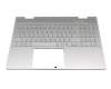 71NII432064 Original HP Tastatur inkl. Topcase DE (deutsch) silber/silber mit Backlight (DSC Grafik)