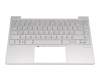 71NIN132077 Original HP Tastatur inkl. Topcase DE (deutsch) silber/silber mit Backlight