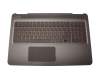 855478-041 Original HP Tastatur inkl. Topcase DE (deutsch) grau/grau mit Backlight