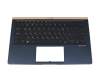 9Z.NFKBU.00R Original Darfon Tastatur inkl. Topcase RU (russisch) schwarz/blau mit Backlight