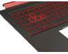 ACM16B66D0 Original Acer Tastatur inkl. Topcase DE (deutsch) schwarz/rot/schwarz mit Backlight (Nvidia 1050)