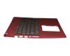 Acer Aspire 5 (A515-52G) Original Tastatur inkl. Topcase DE (deutsch) schwarz/rot mit Backlight