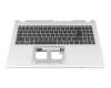 Acer Extensa 15 (EX215-57) Original Tastatur inkl. Topcase DE (deutsch) schwarz/silber (mit Sondertaste)