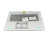 Acer Extensa 15 (EX215-57) Original Tastatur inkl. Topcase DE (deutsch) schwarz/silber (mit Sondertaste)