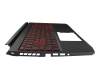 Acer Nitro 5 (AN515-55) Original Tastatur inkl. Topcase FR (französisch) schwarz/schwarz mit Backlight
