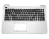 Asus A555LD Original Tastatur inkl. Topcase US (englisch) schwarz/silber