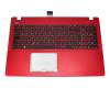 Asus F550CC Original Tastatur inkl. Topcase DE (deutsch) schwarz/rot