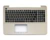 Asus F555LF-XO059H Original Tastatur inkl. Topcase US (englisch) schwarz/champagner