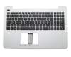 Asus F555LJ Original Tastatur inkl. Topcase FR (französisch) schwarz/silber