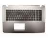 Asus F750LB Original Tastatur inkl. Topcase FR (französisch) schwarz/silber