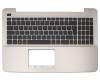 Asus K555LJ Original Tastatur inkl. Topcase DE (deutsch) schwarz/gold