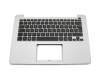 Asus R301UA Original Tastatur inkl. Topcase FR (französisch) schwarz/silber