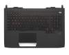 Asus ROG G751JY Original Tastatur inkl. Topcase IT (italienisch) schwarz/schwarz mit Backlight