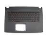 Asus TUF FX753VE Original Tastatur inkl. Topcase DE (deutsch) schwarz/schwarz mit Backlight Rot