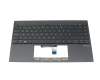 Asus UM425UA Original Tastatur inkl. Topcase PO (portugiesisch) anthrazit/grau mit Backlight