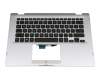 Asus VivoBook Flip 14 TP412FA Original Tastatur inkl. Topcase DE (deutsch) schwarz/silber mit Backlight