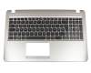 Asus VivoBook R540NA Original Tastatur inkl. Topcase DE (deutsch) schwarz/silber für ODD-Schächte