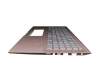 Asus VivoBook S15 S532FA Original Tastatur inkl. Topcase DE (deutsch) silber/pink mit Backlight