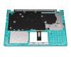 Asus VivoBook S15 X530UN Original Tastatur inkl. Topcase DE (deutsch) schwarz/türkis mit Backlight