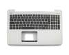 Asus X555UB Original Tastatur inkl. Topcase DE (deutsch) schwarz/silber