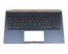 Asus ZenBook 14 UX433FA Original Tastatur inkl. Topcase DE (deutsch) schwarz/blau mit Backlight