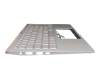 Asus ZenBook 14 UX434DA Original Tastatur inkl. Topcase DE (deutsch) weiß/silber mit Backlight
