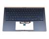 Asus ZenBook 14 UX434FLC Original Tastatur inkl. Topcase DE (deutsch) blau/blau mit Backlight