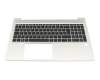 BKJTB3ALWJKG64 Original HP Tastatur inkl. Topcase DE (deutsch) schwarz/silber mit Backlight