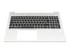 BYS20210823 HP Tastatur inkl. Topcase DE (deutsch) schwarz/silber mit Backlight