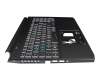 EC33H000400 Original Acer Tastatur inkl. Topcase DE (deutsch) schwarz/weiß/schwarz mit Backlight (Anschlusskabel 29mm)