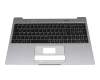 Emdoor NS16TGR Original Tastatur inkl. Topcase DE (deutsch) schwarz/grau mit Backlight