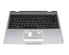 Emdoor YM14CM Original Tastatur inkl. Topcase DE (deutsch) schwarz/grau mit Backlight