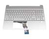 HP 15-e2000 Original Tastatur inkl. Topcase DE (deutsch) silber/silber mit Backlight