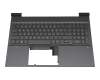 HP 15s-fq2000 Original Tastatur inkl. Topcase DE (deutsch) grau/grau mit Backlight
