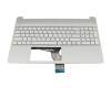 HP 15s-fq2000 Original Tastatur inkl. Topcase DE (deutsch) silber/silber mit Backlight