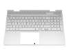 HP Envy x360 15-ed0000 Original Tastatur inkl. Topcase DE (deutsch) silber/silber mit Backlight (UMA)